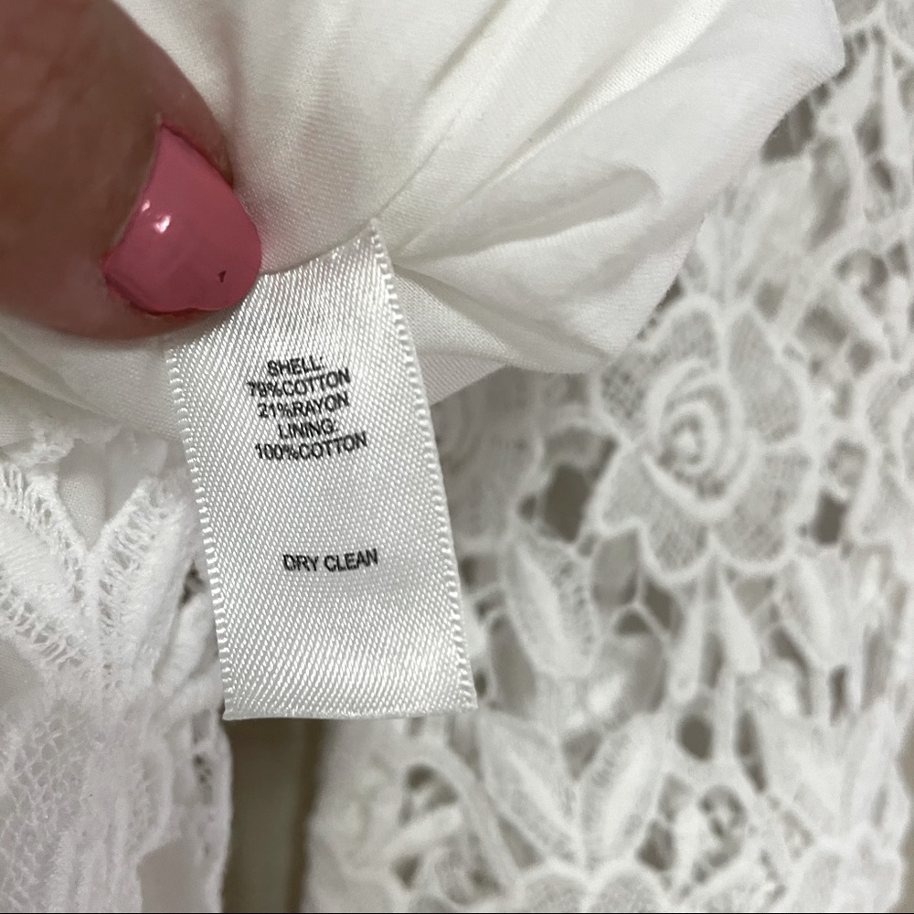 White House Black Market White Lace Crochet Dress - Picture 6 of 9